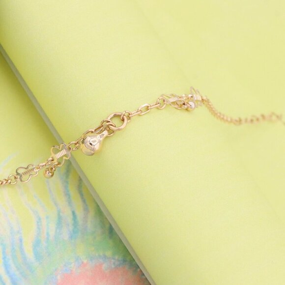 "Rose Gold Plated Charm Bracelet with Bell & Butterfly Accents, XPBL1111 - Picture 6 of 12